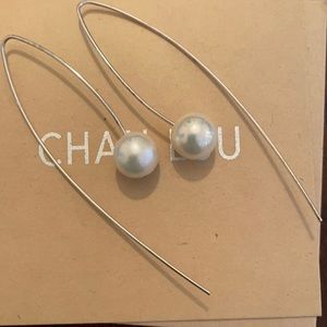 Chan Luu pearl drop earrings.